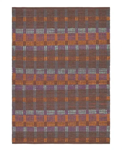 Dywanik z bawełny z recyklingu Iris 80x200, brązowy - Finarte
