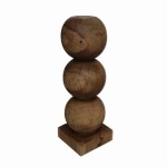 Postument dekoracyjny Bulb z drewna mahoniowego - UNC