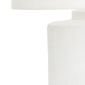 Lampa stołowa ze strukturalną powierzchnią i bawełnianym kloszem, biała - UNC