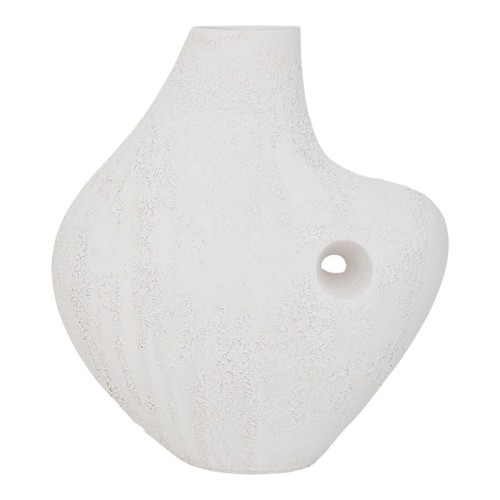 Biały wazon ceramiczny o organicznym asymetrycznym kształcie Talvi - UNC