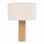 Prosta lampa stołowa Elyn z kloszem boucle - UNC