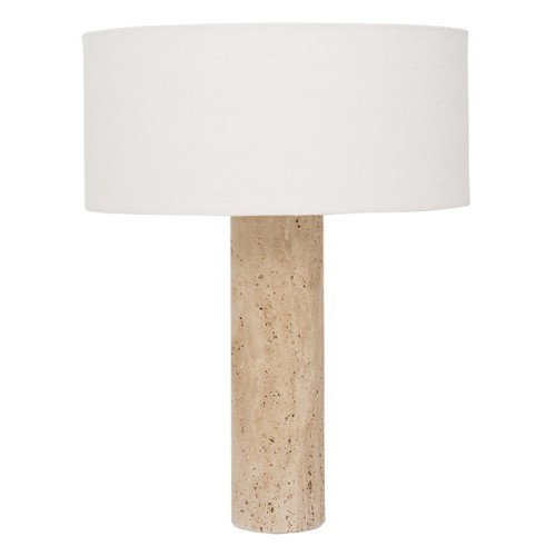 Prosta lampa stołowa z trawertynu Marmo - UNC