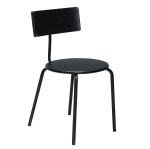 Krzesła minimalistyczne do jadalni Koi czarne, 4 szt - Hubsch