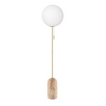 Lampa podłogowa szklana kula trawertyn Torrano - Globen Lighting