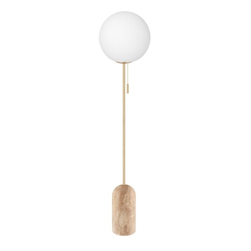 Lampa podłogowa szklana kula trawertyn Torrano - Globen Lighting