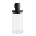 Szklany pojemnik kuchenny Salvie Black 900 ml, szkło i drewno - Nordal