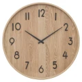 Duży dekoracyjny zegar na ścianę MDF 55 cm, naturalny - Atmosphera