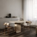 Designerskie krzesło dębowe ze skórzanym oparciem Totem Light Smoked - NORR11