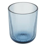Szklanka z ryflowanego szkła Ema 250 ml, niebieska, 6 szt - Atmosphera
