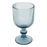 Kieliszek do wina z ryflowanego szkła Ema 250 ml, niebieski, 6szt - Atmosphera