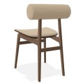 Designerskie krzesło dębowe tapicerowane boucle Totem Light Smoked Grain - NORR11