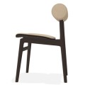 Designerskie krzesło dębowe tapicerowane boucle Totem Dark Smoked Grain - NORR11
