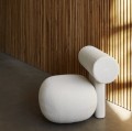 Designerski fotel tapicerowany Hippo Lounge, boucle Barnum - NORR11