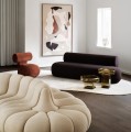 Designerski fotel tapicerowany Hippo Lounge, boucle Barnum - NORR11
