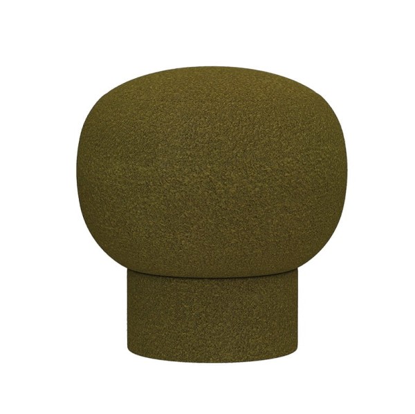 Designerska pufa do siedzenia Liège Ø45, Baru wełniana tkanina bouclé - NORR11
