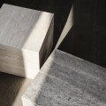 Stolik pomocniczy z trawertynu Cubism Silver - NORR11