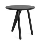 Stolik drewniany Fin dąb Black Oak, czarny - NORR11