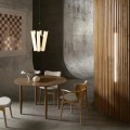 Okrągły stół z drewnianymi nogami Oku Ø 120, Light Smoked - NORR11