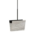 Designerska lampa wisząca z trawertynu Gallery Silver - NORR11