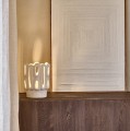 Ceramiczna lampa stołowa biała Cadiz - Pomax