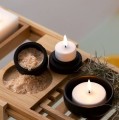 Świeczka na baterie z ruchomym płomieniem Tealight Maxi, Nordic White - Uyuni
