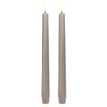 Świeca stożkowa 25 Led na baterie z ruchomym płomieniem, Sandstone, 2pak - Uyuni