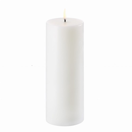 Świeca na baterie z ruchomym płomieniem, walec Led, 7,8x20, biel Nordic - Uyuni