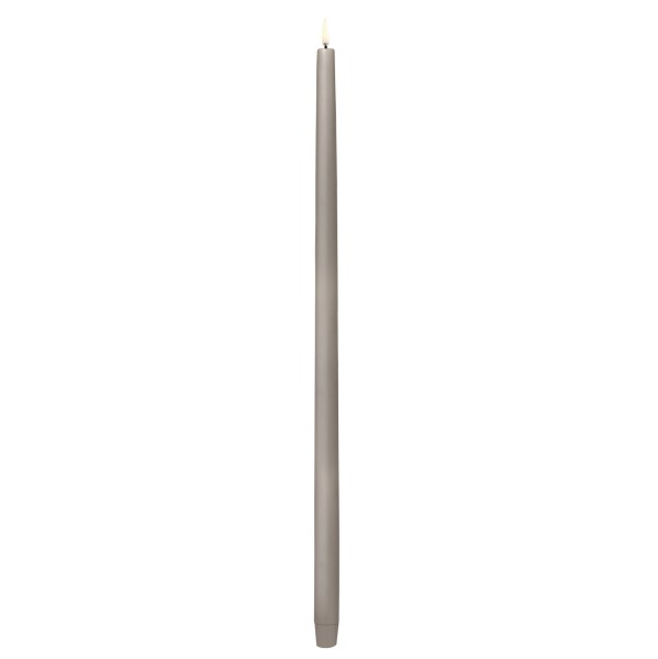 Długa świeca stożkowa 55 na baterie z ruchomym płomieniem LED, Sandstone - Uyuni