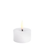 Świeca walec LED na baterie z ruchomym płomieniem Melted Pillar 5x2,8, biała - Uyuni