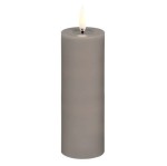 Świeca walec LED na baterie z ruchomym płomieniem Melted Pillar 5x14,5, Sandstone - Uyuni