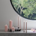 Minimalistyczny świecznik na pojedynczą świecę stożkową Light srebrny, 2pak - Uyuni