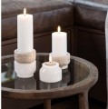 Świecznik z trawertynu na tealight i świecę walec - Uyuni