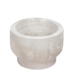 Świecznik z alabastru na tealight i świecę walec - Uyuni
