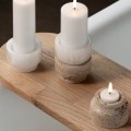 Świecznik z alabastru na tealight i świecę walec - Uyuni