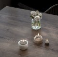 Świecznik z alabastru na tealight i świecę walec - Uyuni