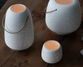 Ceramiczna latarnia mała z porcelany 10x9,5 cm - Uyuni