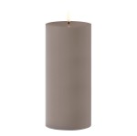 Świeca walec Outdoor zewnętrzna LED z ruchomym płomieniem 8,4x20 cm, Sandstone - Uyuni