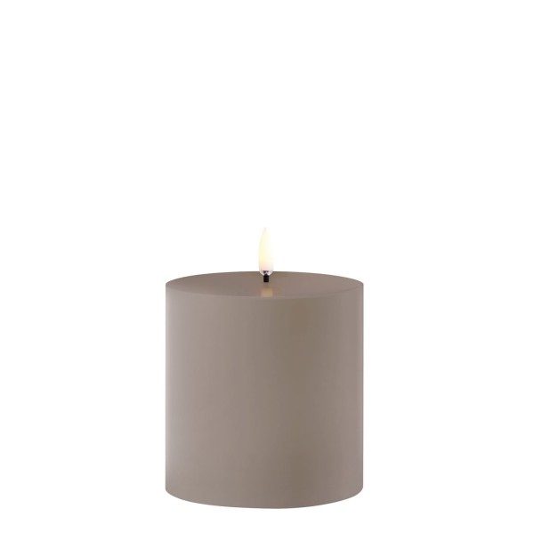 Świeca walec Outdoor zewnętrzna LED z ruchomym płomieniem 8,4x10 cm, Sandstone - Uyuni