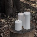 Świeca walec Outdoor zewnętrzna LED z ruchomym płomieniem 8,4x20 cm, biała - Uyuni