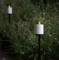 Świeca walec Outdoor zewnętrzna LED z ruchomym płomieniem 8,4x10 cm, biała - Uyuni