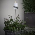 Świeca walec Outdoor zewnętrzna LED z ruchomym płomieniem 8,4x10 cm, biała - Uyuni