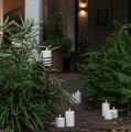 Świeca walec Outdoor zewnętrzna LED z ruchomym płomieniem 8,4x10 cm, biała - Uyuni