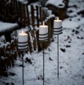 Świeca walec Outdoor zewnętrzna LED z ruchomym płomieniem 8,4x10 cm, biała - Uyuni