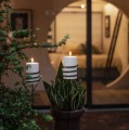 Świeca walec Outdoor zewnętrzna LED z ruchomym płomieniem 8,4x15 cm, biała - Uyuni