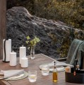 Świeca walec Outdoor zewnętrzna LED z ruchomym płomieniem 8,4x15 cm, biała - Uyuni
