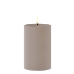 Świeca walec Outdoor zewnętrzna LED z ruchomym płomieniem 7,8x12,7 cm, Sandstone - Uyuni