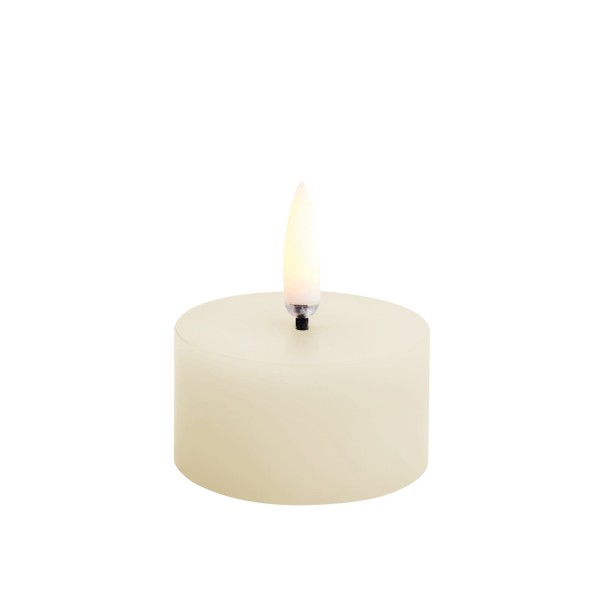 Świeca na baterie z ruchomym płomieniem, walec Led, 5x2,8, Ivory - Uyuni