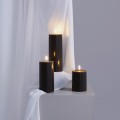 Świeca woskowa LED walec Silk 7,4 x 20 cm, charcoal - Moods and More
