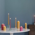 Świeca woskowa LED walec Silk Melted 7,4 x 10 cm, Honey Mustard - Moods and More