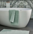 Ręcznik kąpielowy 100x150 Lina Aqua, z lnu i bawełny - Himla